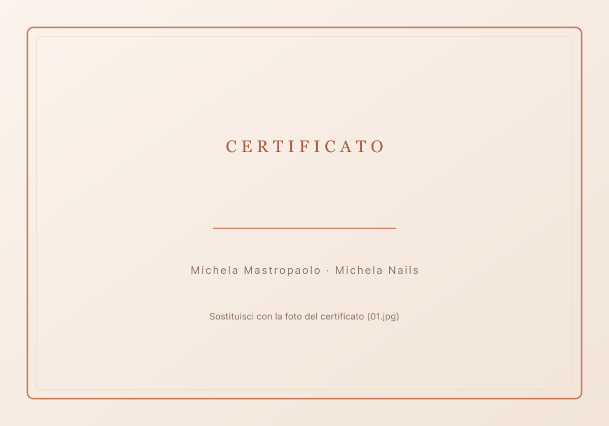 Certificato — Manicure professionale