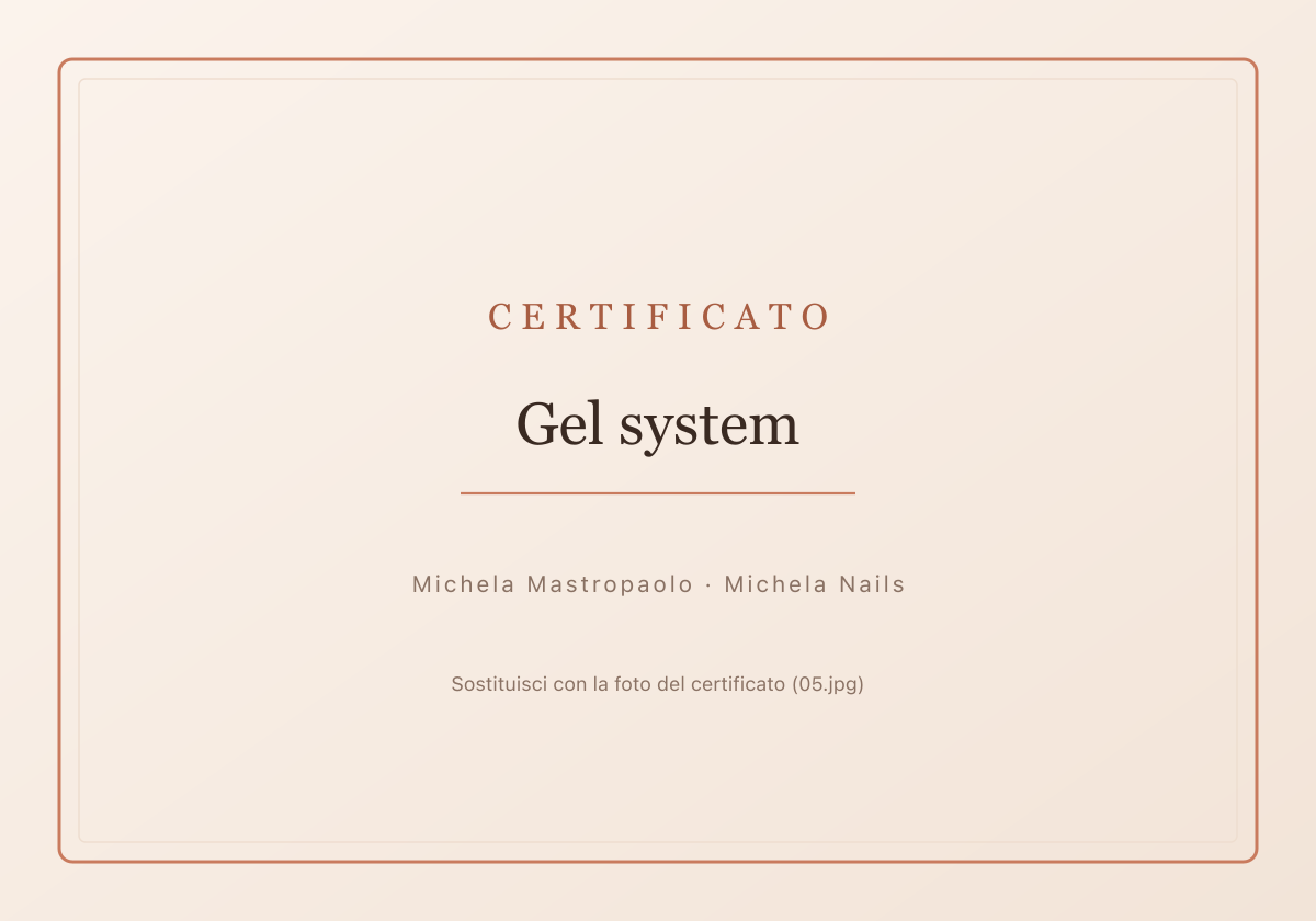 Certificato — Laminazione brow